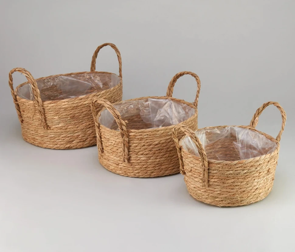Корзина плетеная набор (рогоз) Корзина плетеная набор (рогоз)