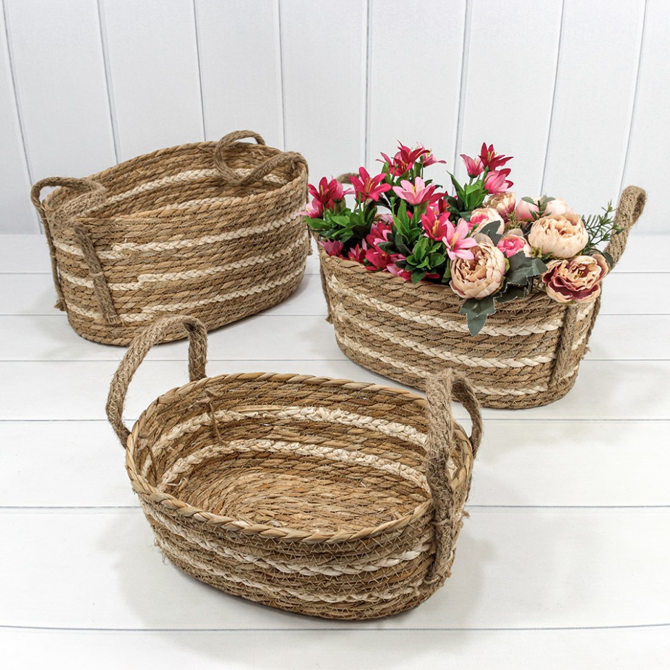 Корзины плетёные Овальные Набор   