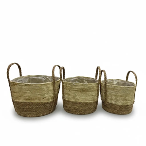 Корзина плетеная набор (рогоз)  